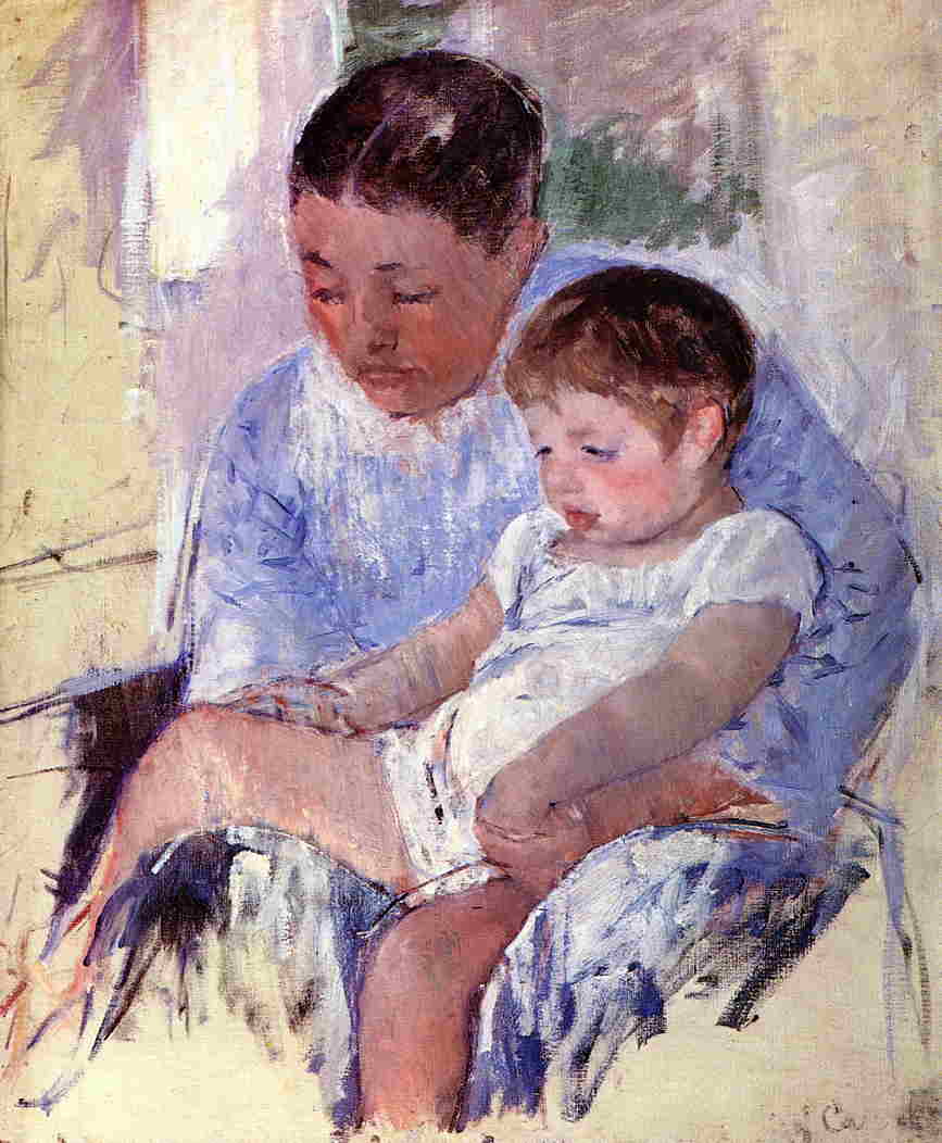 Jenny and Her Sleepy Child - Mary Cassatt Painting on Canvas